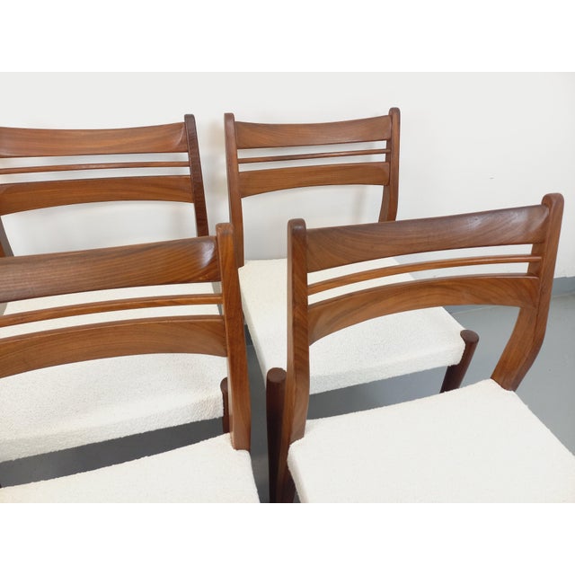 Vintage Scandinavian Dining Chairs in Teak and French Terry Fabric, 1960s, Set of 6 For Sale - Image 9 of 15