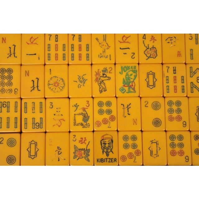 Antique Mah Jong Jongg Bakelite Game Set 148 Tiles 5 Racks For Sale In Philadelphia - Image 6 of 13