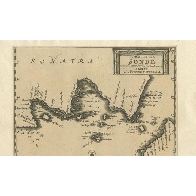 Sunda Strait Sea Chart, Sumatra and Java, Dutch Engraving c.1700 For Sale - Image 6 of 9