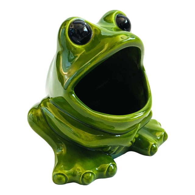 Mid Century Ceramic Frog Bowl For Sale