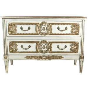 Jansen French Louis XVI Style Painted Commode