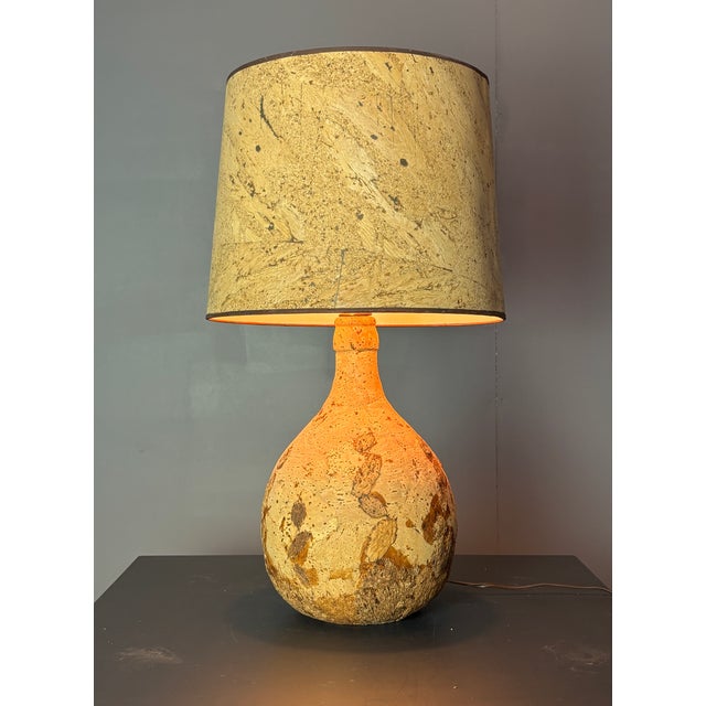 Mid-Century Cork Table Lamp, France, 1960s For Sale - Image 12 of 16