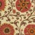 Schumacher Fergana Embroidery Print Fabric in Raisin For Sale