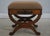 Traditional Pair of Regency Walnut Finish X Base Benches Foot Stools For Sale - Image 3 of 12