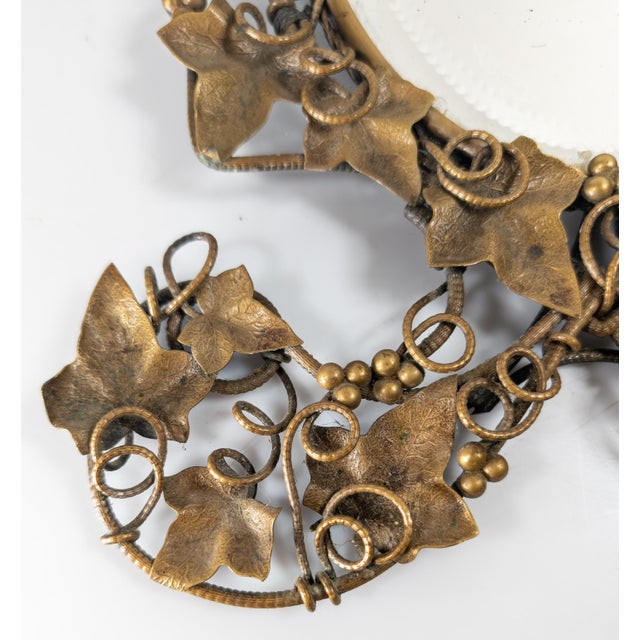 Bronze 19th Century Austrian Bronze Ivy Vine and Berry Motif Table Mirror Possibly by Bergman For Sale - Image 8 of 15