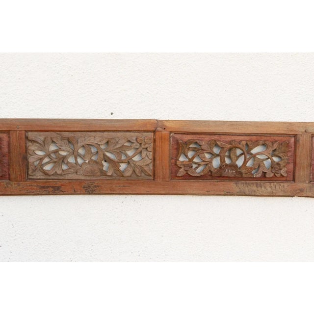 Soul of the Pagoda, Antique Asian Carved Panel For Sale - Image 4 of 7