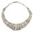 Vintage Sterling Silver Pebbled Design Collar Necklace Hallmarked For Sale