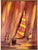 1970s Vintage Mid Century Modern Fiery Orange Abstract Sunset Sailboats Nautical Oil Painting Framed For Sale - Image 15 of 15