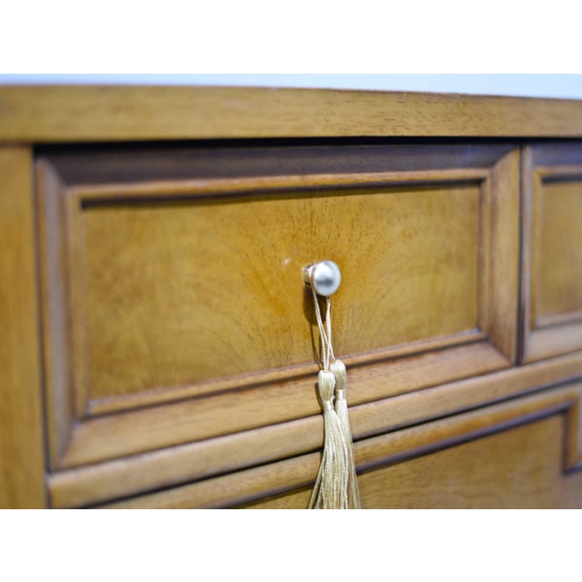 Wood Mid Century Highboy Dresser by American of Martinsville For Sale - Image 7 of 12