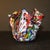 Stunning Murano hand-blown glass handkerchief vase from Venice, Italy, featuring vibrant millefiori (thousand flowers)...