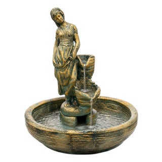 Aurelia of the Eternal Spring — Sculptural Cast Stone Fountain For Sale