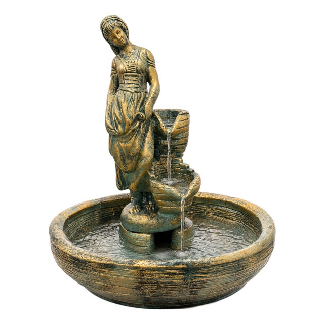 Aurelia of the Eternal Spring — Sculptural Cast Stone Fountain For Sale
