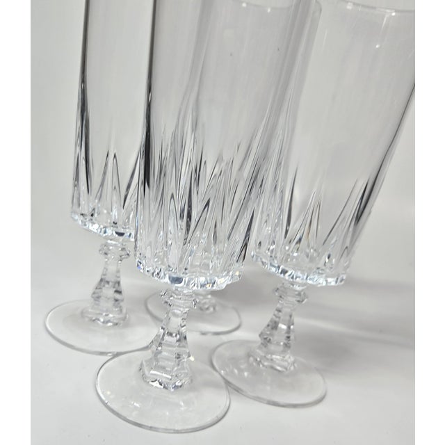 Vintage French Champagne Flutes- Set of Four For Sale - Image 11 of 14