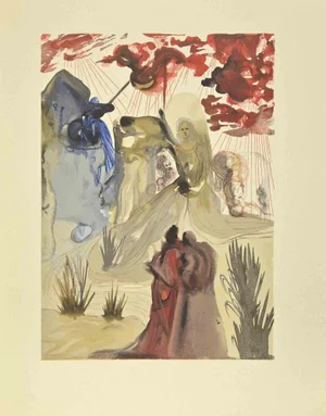 Salvador Dali, The Divine Wood, Woodcut, 1963