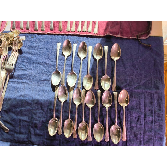 Early 20th Century Gorham 1938 Sterling Silver Flatware, Greenbrier Pattern, 102 Pieces Including 18 Full Place Settings and Serving Pieces For Sale - Image 5 of 18