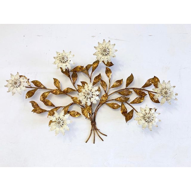 Metal Vintage Hollywood Regency Wall Lamp, 1960s For Sale - Image 7 of 18
