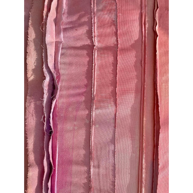 "Good Night Kiss" Salvaged Materials Wall Sculpture Color Field Painting in Shades of Nantucket Red For Sale - Image 12 of 12