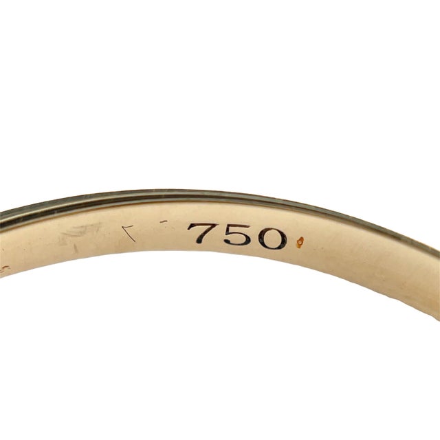 Early 21st Century 18k Yellow Gold 0.78 Carat Total Weight Marquise Diamond Bezel Set Ring, Size 6.5 For Sale - Image 5 of 6