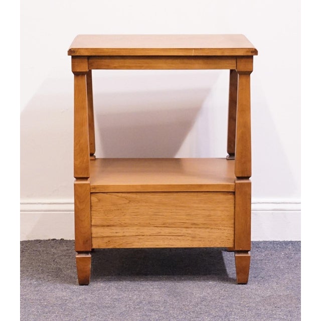Rway Furniture Solid Hard Rock Maple Italian Neoclassical Tuscan Style 20" Tiered Nightstand For Sale - Image 12 of 13