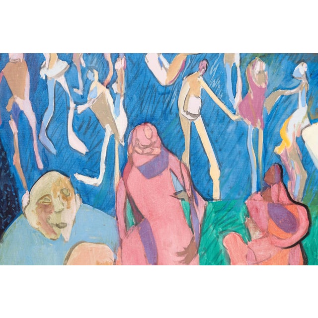 Francis Littna Apocalypse, 1968 Signed Oil on Canvas Modernist Religious For Sale - Image 12 of 12