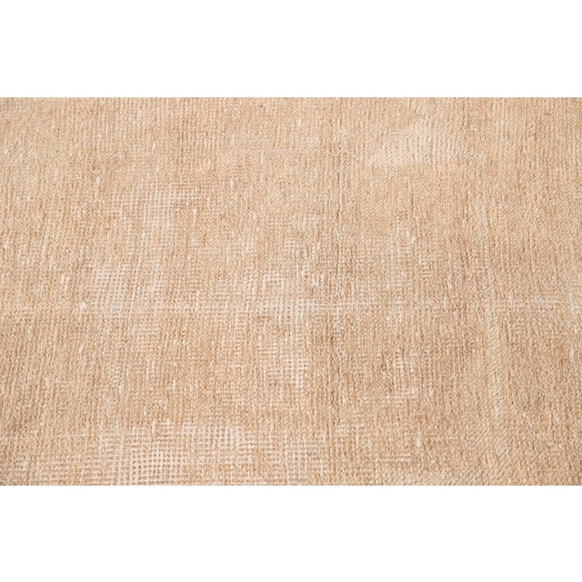 Textile Vintage Turkish Handmade Beige Medallion Wool Runner For Sale - Image 7 of 10