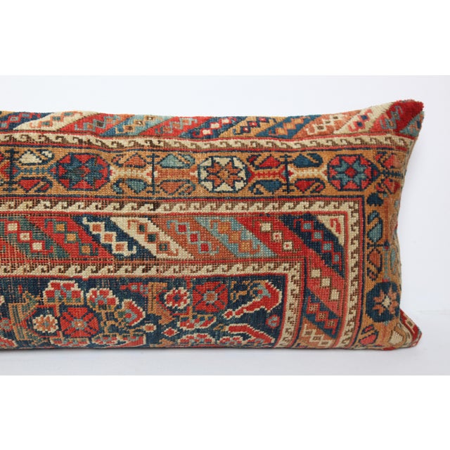 Handwoven Antique Persian Rug Lumbar Pillow Cover – Decorative Tribal Cushion Cover -16'' :X 41''' For Sale In Tampa - Image 6 of 9