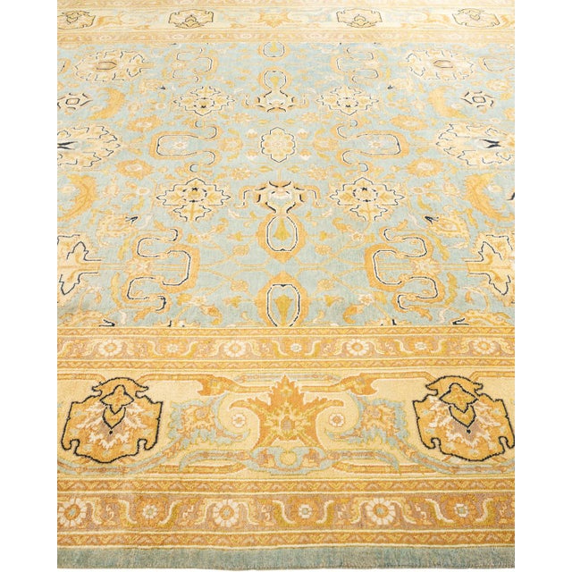 Solo Rugs Eclectic, One-of-a-Kind Hand-Knotted Area Rug in Light Blue, 8' 1" x 10' 4" For Sale - Image 4 of 8
