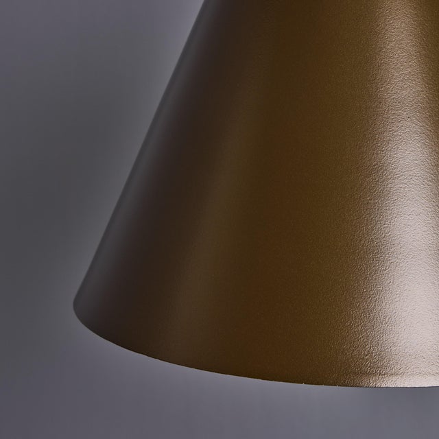 Mid-Century Modern 'ZuZu' Brown Painted Brass Wall Sconce in the Style of Jacques Biny For Sale - Image 9 of 9