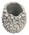 Vintage Italian Hand-Crafted White Ceramic Petal Texture Statement Vase For Sale - Image 4 of 12