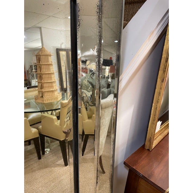 Art Deco Style Large Stepped Frame Mirror For Sale - Image 4 of 5