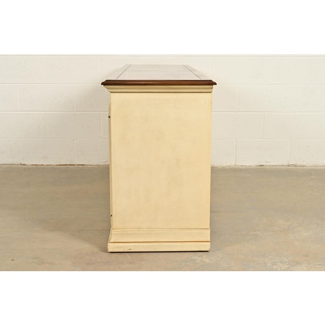 Drexel French Provincial Louis XV Cream Lacquered Sideboard Credenza, 1960s For Sale - Image 10 of 12
