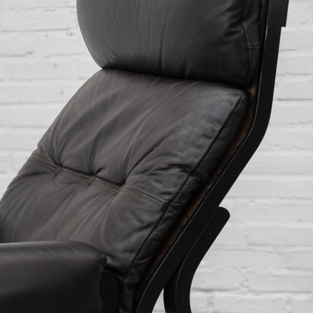 Bentwood and Leather Lounge Chair, 1970s For Sale - Image 11 of 16