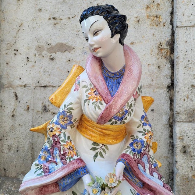 1960s Geisha Ceramic Figure by Domenico Poloniato, Italy, 1960s For Sale - Image 5 of 18