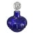 Vintage Bohemian Cobalt Blue Cut Crystal Perfume Bottle For Sale