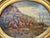 Rustic European Antique Oval Oil Painting Coastal Genre Scene Gilt Wood Frame 19th Century For Sale - Image 3 of 8