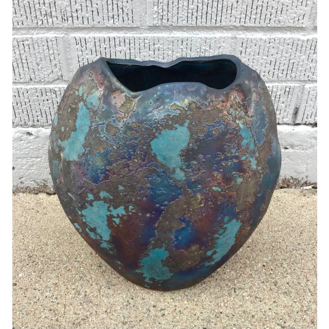 Mid-Century Modern Tony Evans Raku Pottery Circa 1970s For Sale - Image 3 of 8