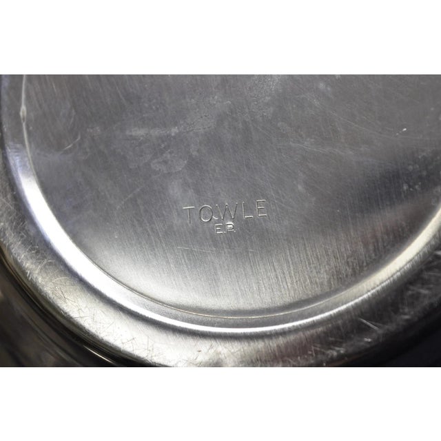 Vintage Art Deco Silver Plated Reticulating Hinge Bar Ice Bucket by Towle For Sale - Image 11 of 12
