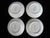 Ceramic Mid 20th Century Limoges a Raynaud Marie Antoinette White Gilt Footed Cup & Saucer - Set of 4 For Sale - Image 7 of 8
