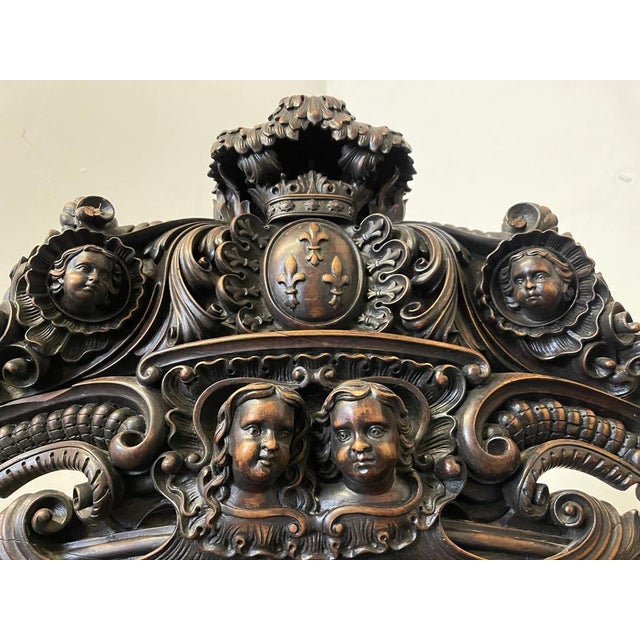 Monumental French Display Cabinet with Bourbon Coat of Arms, 1740 For Sale - Image 5 of 12