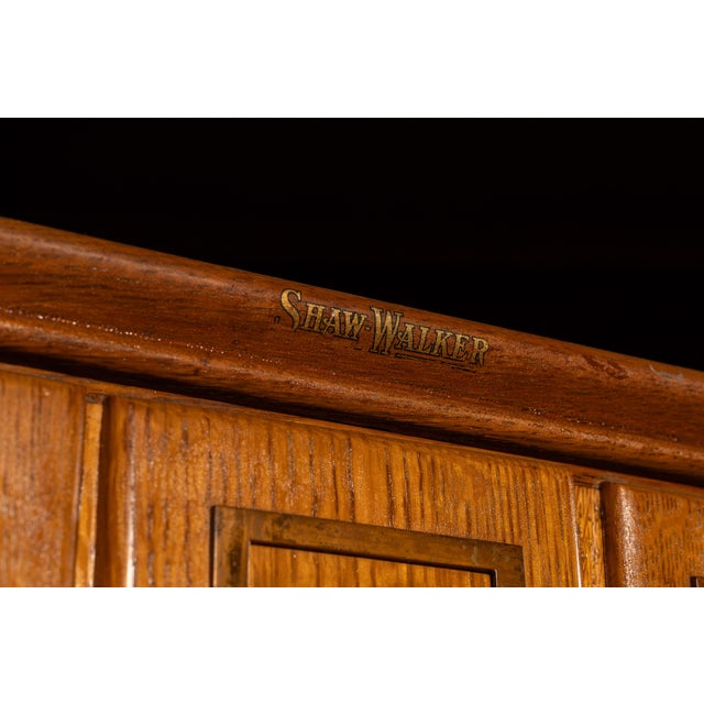 Antique Massive Modular Catalog Cabinet by Shaw-Walker For Sale - Image 10 of 16