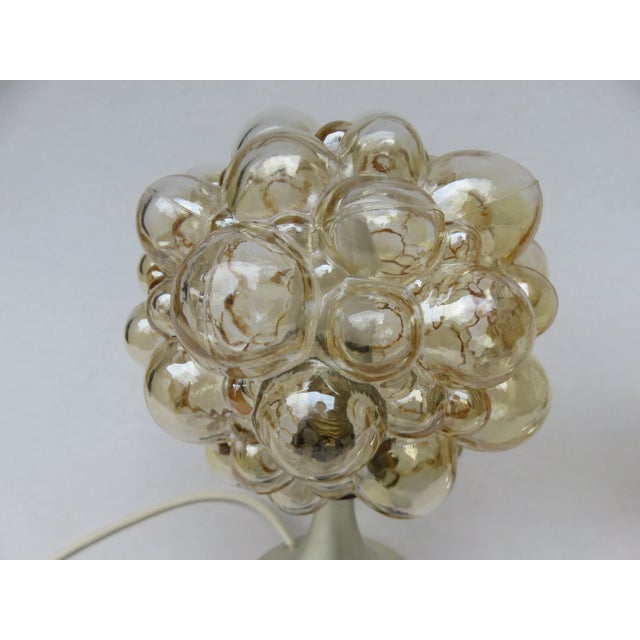 Mid-Century Modern Bubble Glass Table Lamps by Helena Tynell for Limburg, 1960s, Set of 2 For Sale - Image 3 of 14