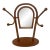 1940s Vintage Italian Boho Chic Bentwood Sticks and Ball Tabletop Mirror With Hat Rack, After Franco Albini For Sale