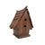 Large Rustic Wooden Birdhouse – Natural Twig Roof Garden Decor For Sale - Image 4 of 6