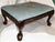 Surprisingly handy 19c Victorian footstool with handmade wool needlepoint upholstering. Queen Anne legs and slipper feet...