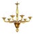 Handcrafted Amber Murano Glass Linear Rigadin Chandelier by Simoeng For Sale