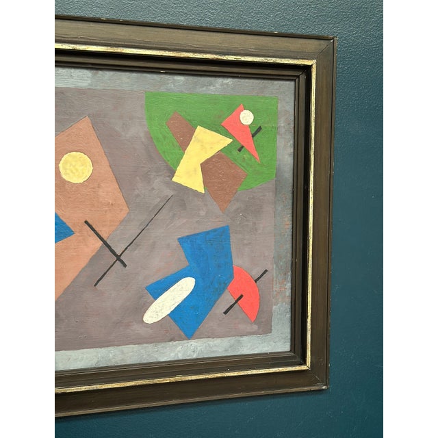 Mid 20th Century Swedish School, Geometric Composition, 1950s, Oil on Panel, Framed For Sale - Image 5 of 16