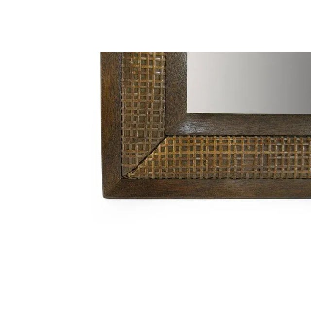 Mahogany Caned Matching Mirrors by Edward Wormley for Dunbar, 1950s - a Pair For Sale - Image 9 of 11