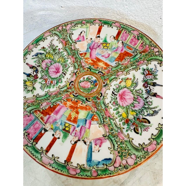 Rose Medallion Porcelain Plate For Sale In Charleston - Image 6 of 6