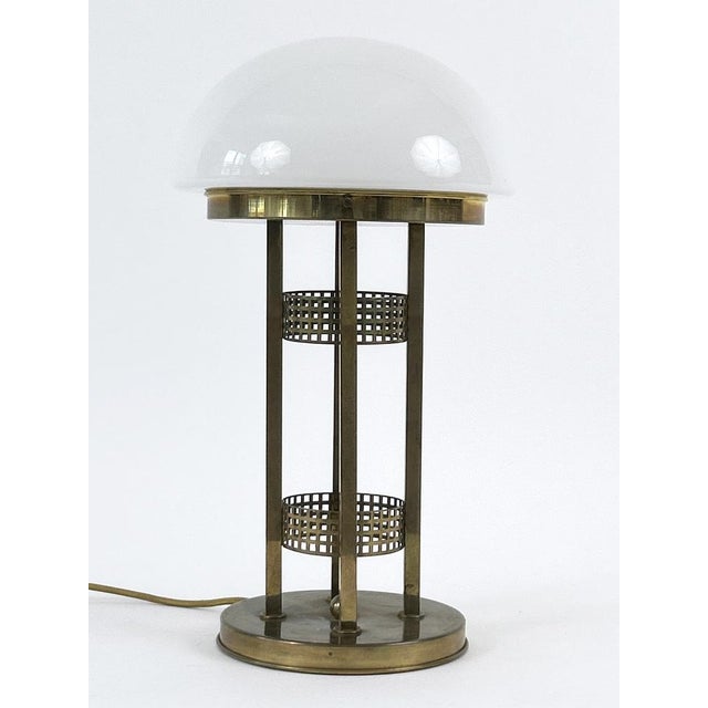 Mid-Century Modern Art Nouveau Brass Table Lamp, Austria, 1980s For Sale - Image 3 of 18