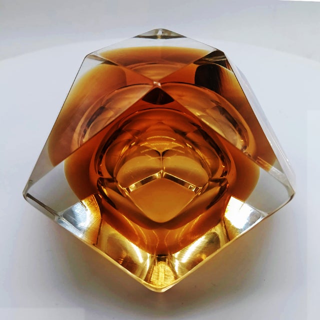 Italian Multifaceted Ashtray in Murano Glass by Flavio Poli for Seguso, 1960s For Sale - Image 10 of 11